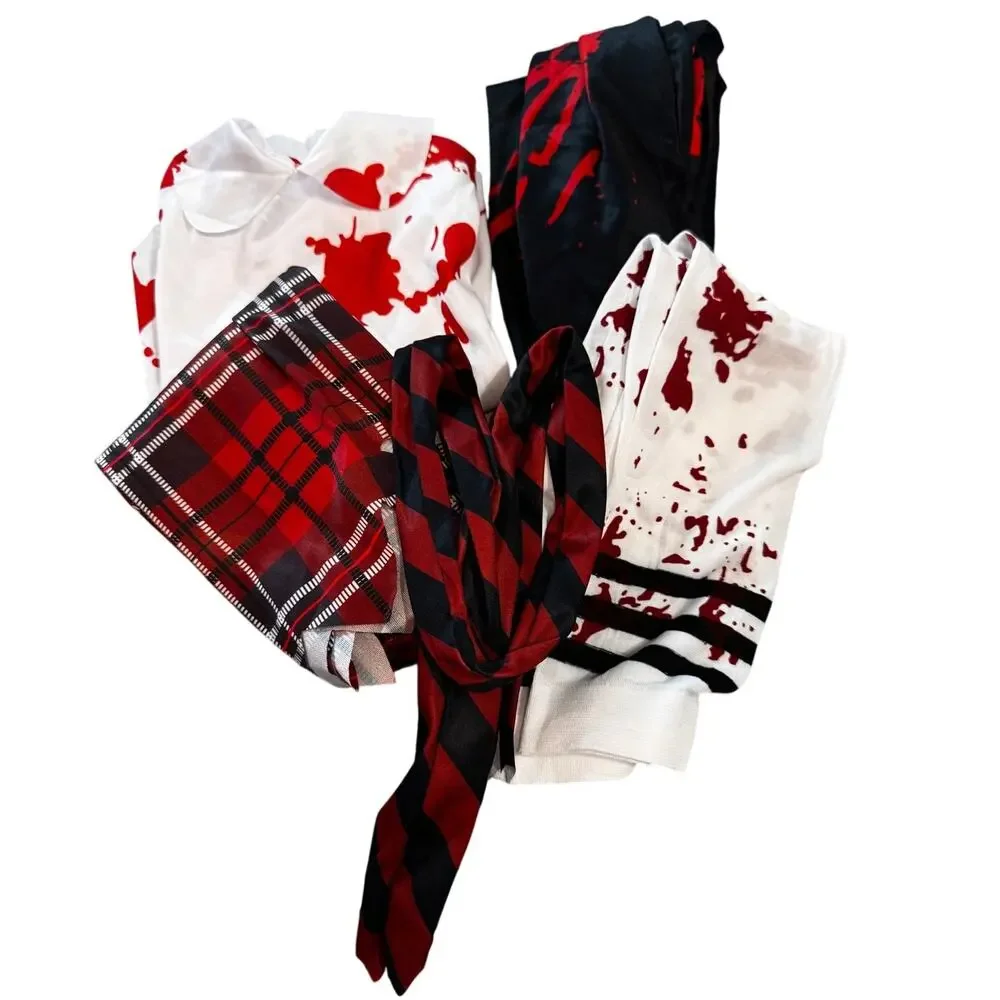 Spooktacular Creations Zombie Schoolgirl Costume Girls Medium 8-10 Halloween NEW